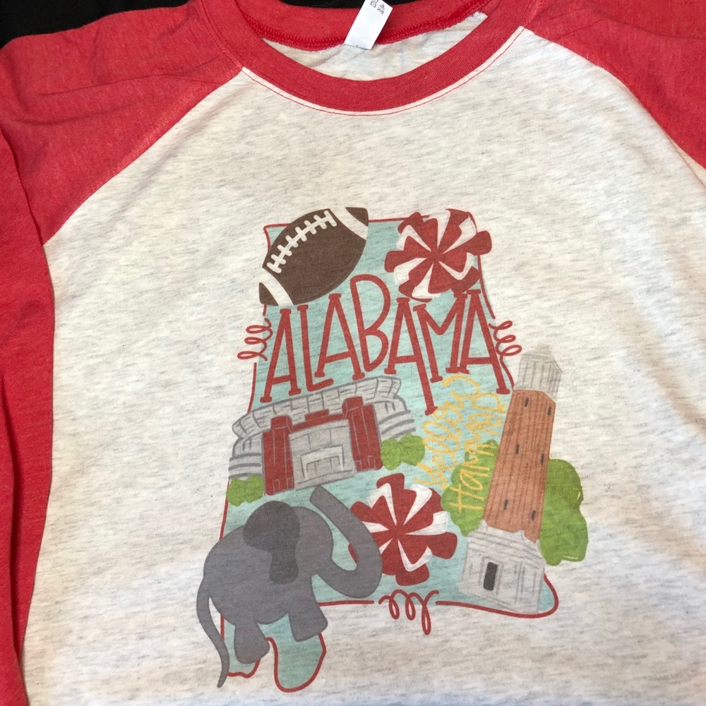 Alabama Raglan Shirt - Roll Tide
